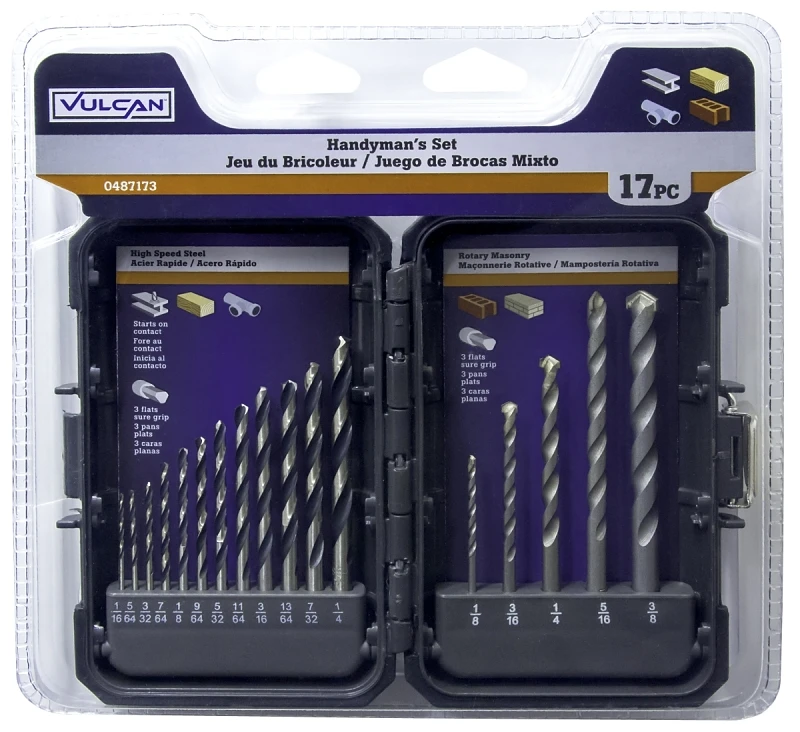 17 Piece High-speed Steel Bit Drill Set For Precision Drilling