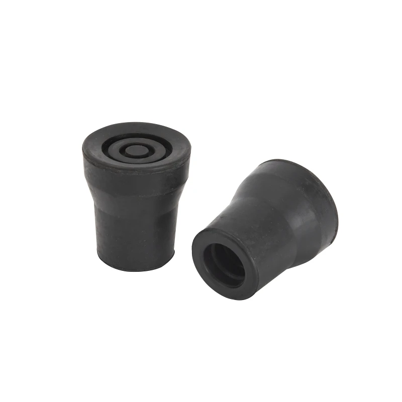 Tip Crutch Black 7/8 Inch Reinforced Rubber Tips For Crutches, Canes, Walkers