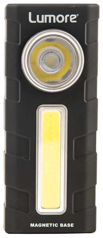 Lumore 2-in-1 Work Light With Magnetic Clip Hook, 300 Lumens, 5.5 X 2 X 8 In
