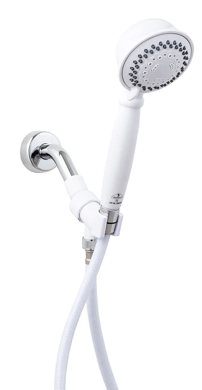 Whedon Handheld Shower With 5 Spray Functions, 59 In Hose, White Finish, Model Cmh2c