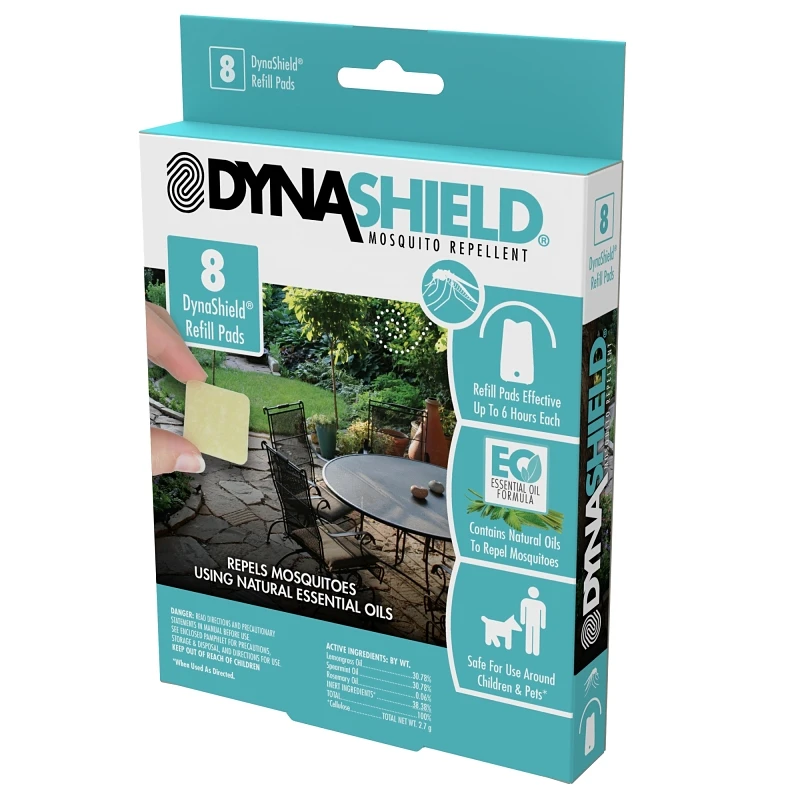 Dynashield Ds1000r8r 8 Pk Mosquito Repellent Refill Pads, 6 Hr Duration