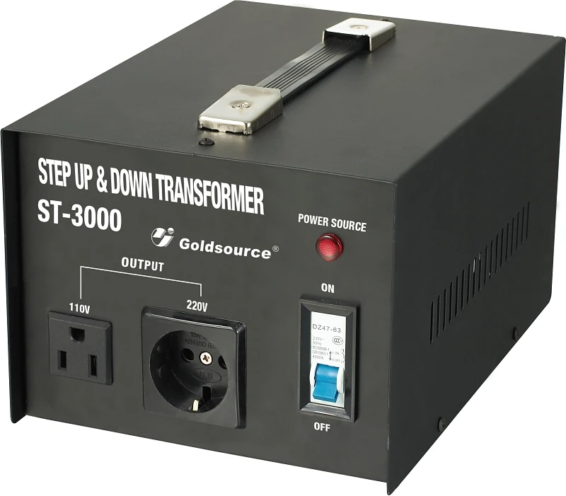 St-3000 3000w Step Up/down Transformer, Ac 110/127/220/240v, 2 Fuses Included