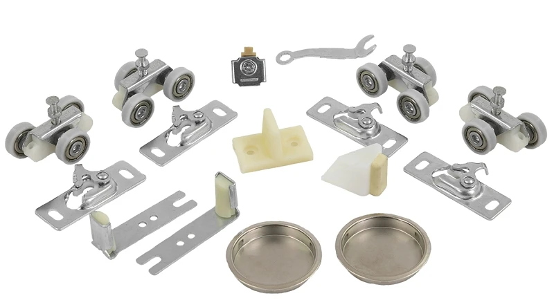 60 Inch Bypass Door Hardware Track Set For 2-door Systems