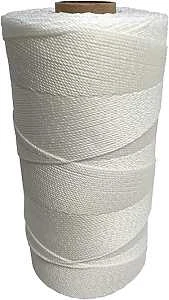 Nylon Seine Twine, White, 9 Diameter, 575 Feet Length, Working Load Limit 13 Pounds