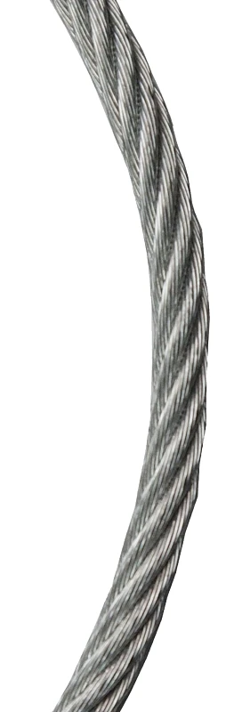 7 X 7 Galvanized Cable, 1/16 In Diameter, 500 Ft Length, 96 Lb Working Load Limit