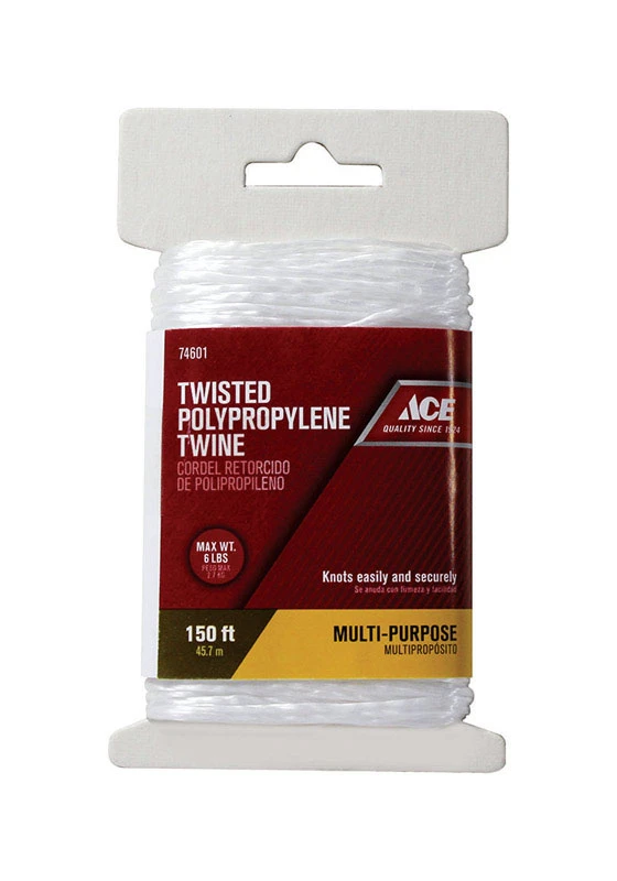 150 Ft. L White Twisted Poly Twine For Residential And Commercial Use