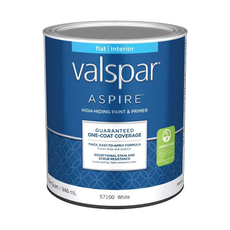 Aspire Flat White Base Acrylic Latex Paint And Primer 1 Quart