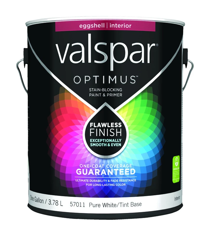 Optimus Eggshell Tintable Pure White Acrylic Latex Paint And Primer 1 Gallon