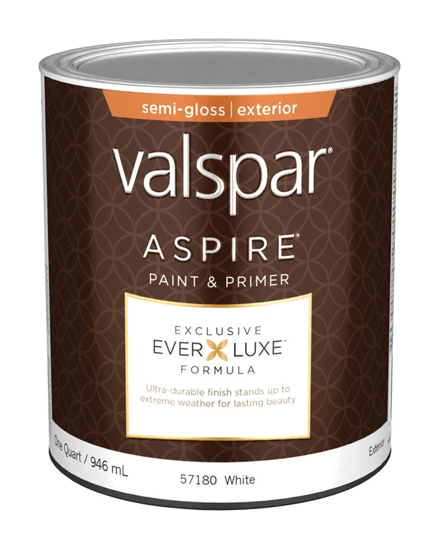 Aspire Semi-gloss Basic White Acrylic Latex Paint And Primer 1 Quart