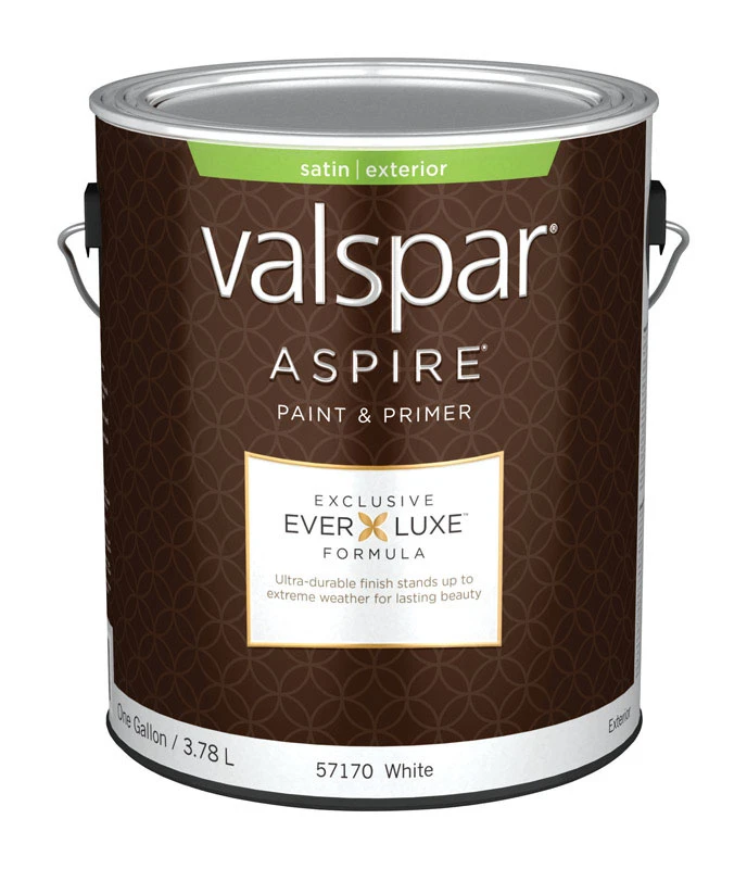 Aspire Satin Basic White Acrylic Latex Paint And Primer 1 Gallon