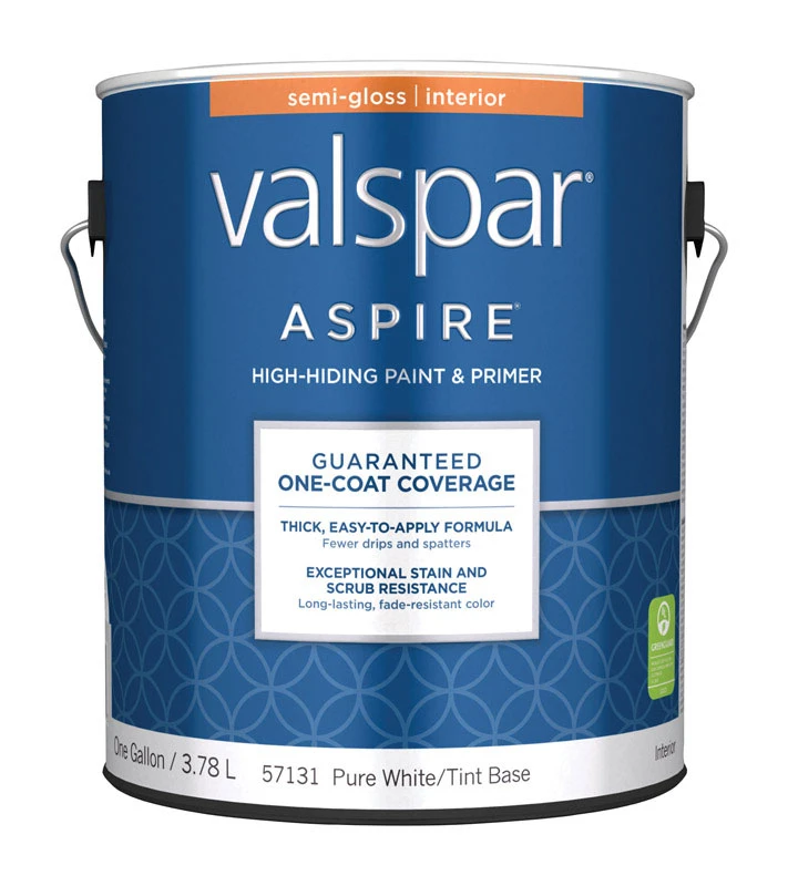 Aspire Semi-gloss Tintable Pure White Acrylic Latex Paint And Primer 1 Gallon