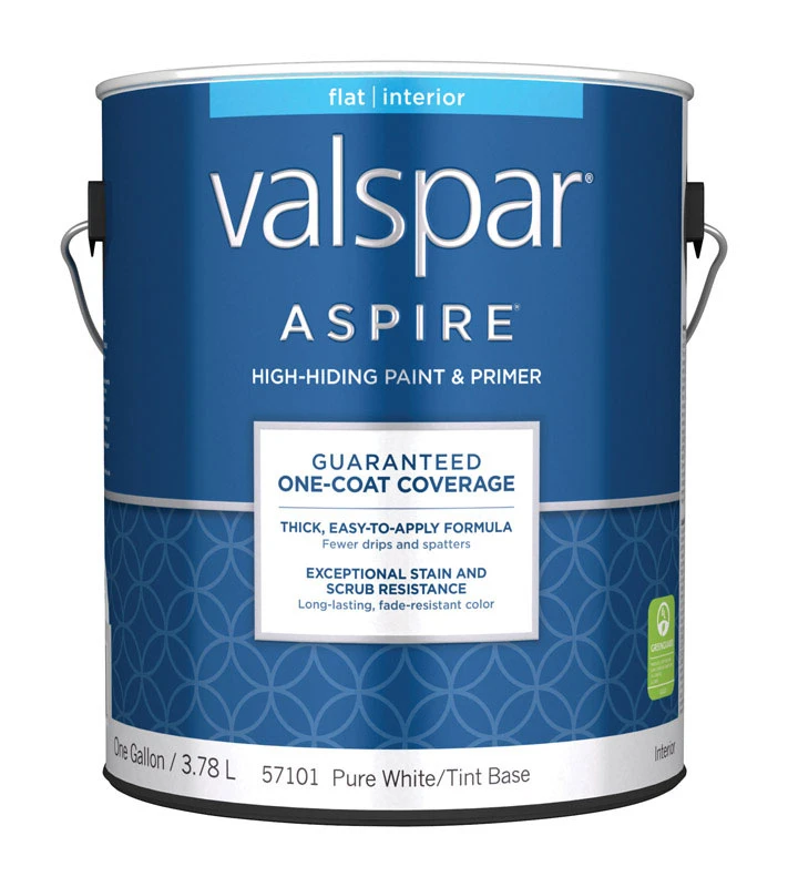 Aspire Flat Tintable Pure White Tint Base Acrylic Latex Paint And Primer 1 Gallon