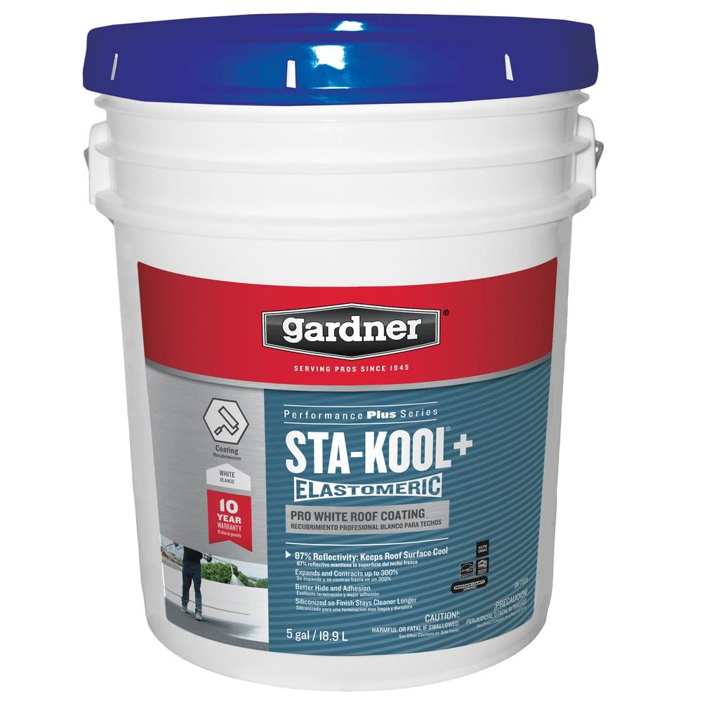5 Gallon Sta-kool+ Pro White Roof Coating For Enhanced Energy Efficiency