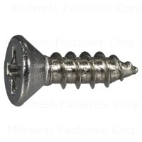 6 X 1/2 Inch Stainless Steel Phillips Flat Sheet Metal Screws - Durable Fasteners