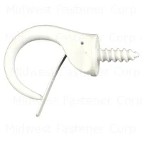 1-1/4 Inch White Safety Cup Hooks - Durable And Versatile Hanging Solution