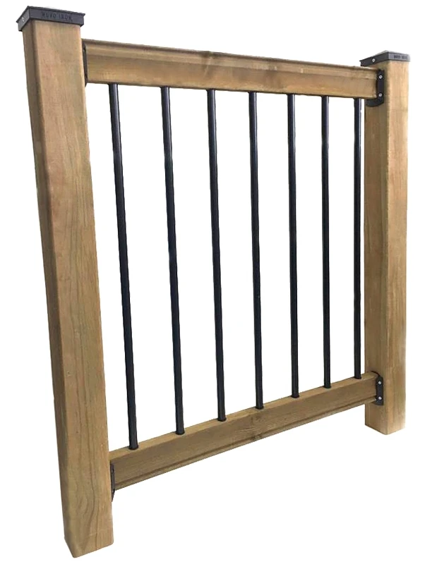 6ft Wooden Railing Kit With Balusters And Connectors
