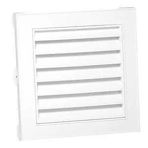 18 X 18 Inch White Gable Vent With Louvered Molded Grill