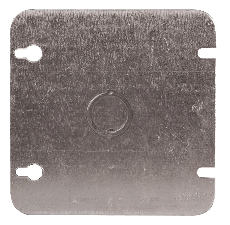 4-piece Knockout Cover, 7 X 1/2 Inch, Square Metal Box Cover
