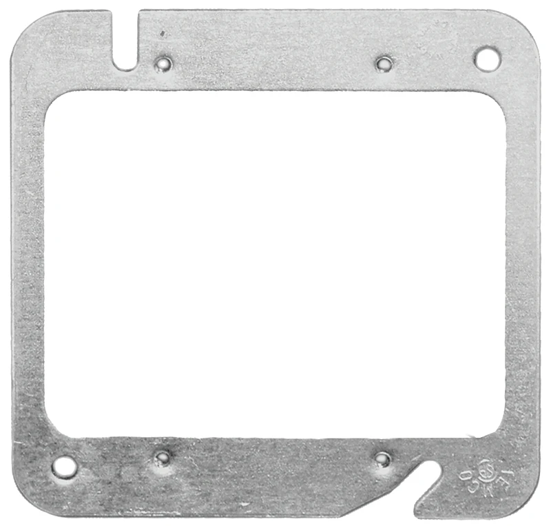 Square Flat Electrical Cover Box 4x4 Inch Metal Galvanized Silver