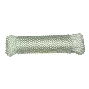 Twisted Nylon Rope 1/2 Inch Diameter 200 Feet Length White