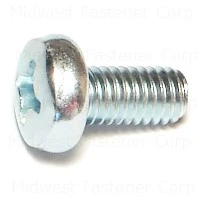 6mm-1.00 X 12mm Zinc Phillips Pan Machine Screws - Durable Fasteners For Various Applications