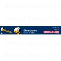 Grade 8 Hex Cap Screws - Fine Midwest Assortment, Durable Steel, Various Sizes
