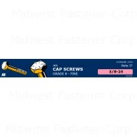 Grade 8 Hex Cap Screws - Fine Midwest Assortment, Durable Steel, Various Sizes