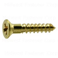4 X 5/8 Inch Brass Phillips Flat Head Wood Screws - Durable And Corrosion Resistant