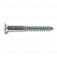8 X 1-1/2 Inch Zinc Phillips Flat Head Wood Screws - Durable Fasteners