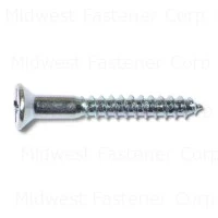 10 X 1-1/2 Inch Zinc Phillips Flat Head Wood Screws - Durable Fasteners For Wood Projects