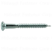 8 X 1-3/4 Inch Zinc Phillips Flat Head Wood Screws - Durable Fasteners
