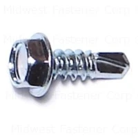 8 X 1/2 Inch Zinc Hex Washer Self-drilling Screws - Durable Fasteners For Various Applications