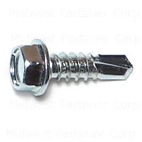 12 X 3/4 Inch Zinc Hex Washer Self-drilling Screws - Durable Fasteners For Various Applications