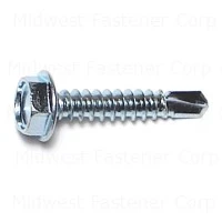 10 X 1 Inch Zinc Hex Washer Self-drilling Screws - Durable Fasteners For Metal And Wood