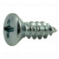 8 X 1/2 Inch Zinc Phillips Oval Sheet Metal Screws - Durable Fasteners For Various Applications
