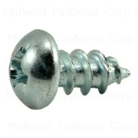 8 X 3/8 Inch Zinc Phillips Round Sheet Metal Screws - Durable Fasteners