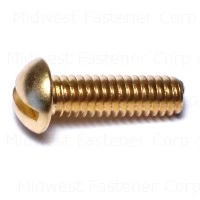 12-24 X 3/4 Inch Brass Slotted Round Machine Screws - Durable Fasteners