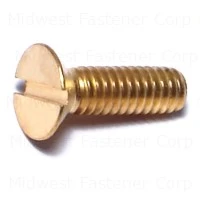 12-24 X 3/4 Inch Brass Slotted Flat Machine Screws - Durable Fastening Solution