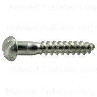 Slotted Round Wood Screws 10 X 1-1/4 Inch Aluminum - Durable Fasteners
