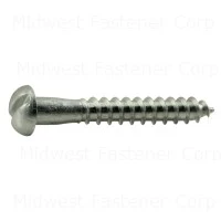 Slotted Round Wood Screws 12 X 1-1/2 Aluminum - Durable Fasteners For Wood Projects