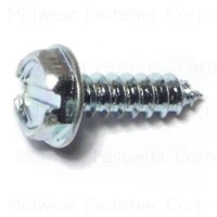 6 X 1/2 Inch Zinc Slotted Hex Washer Sheet Metal Screws - Durable Fasteners
