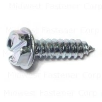 10 X 3/4 Inch Zinc Slotted Hex Washer Sheet Metal Screws - Durable Fasteners