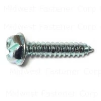 10 X 1 Inch Zinc Slotted Hex Washer Sheet Metal Screws - Durable Fasteners