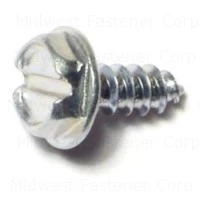 6 X 3/8 Inch Zinc Slotted Hex Washer Sheet Metal Screws - Durable Fasteners