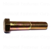 1-8 X 5 Yellow Zinc Grade 8 Coarse Hex Cap Screws - Durable Fasteners For Heavy-duty Applications