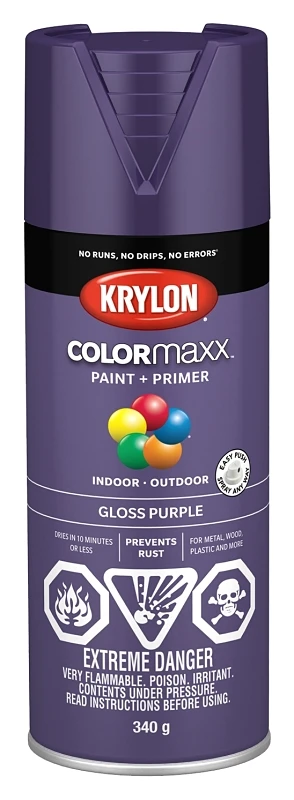 Gloss Purple Enamel Spray Paint 12 Ounce Can For Vibrant Finishes