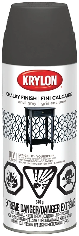 Chalky Finish Paint Anvil Grey 12 Ounce Spray Can