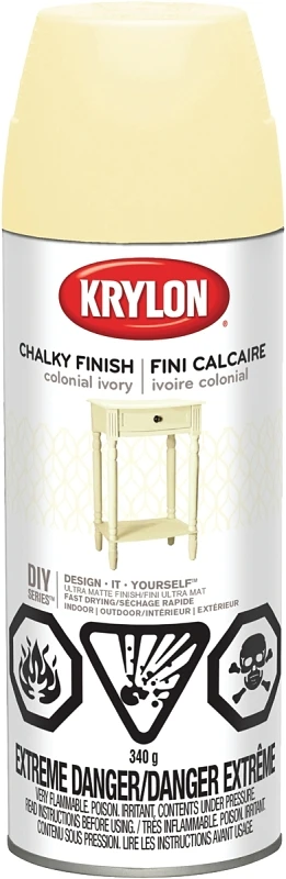 Chalky Finish Spray Paint In Colonial Ivory - Ultra Matte Finish