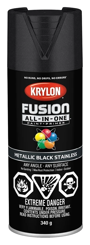 12 Ounce Black Stainless Steel Paint For Indoor And Outdoor Use