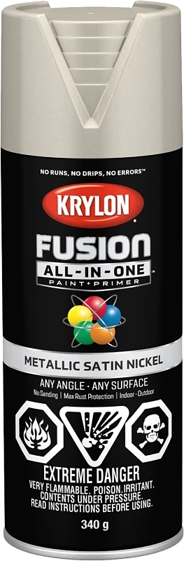 12 Ounce Satin Nickel Metal Paint For Indoor And Outdoor Use